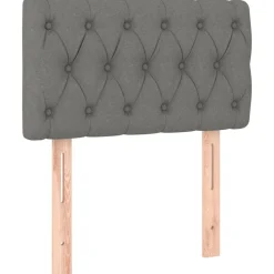 vidaXL sengegavl 80x7x78/88 cm stof mørkegrå