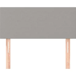 vidaXL sengegavl 80x5x78/88 cm stof lysegrå