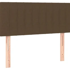 vidaXL sengegavl 80x5x78/88 cm stof mørkebrun
