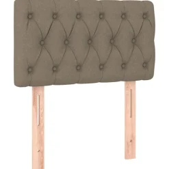 vidaXL sengegavl 80x7x78/88 cm stof gråbrun