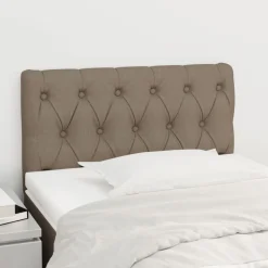 vidaXL sengegavl 80x7x78/88 cm stof gråbrun