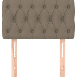 vidaXL sengegavl 80x7x78/88 cm stof gråbrun
