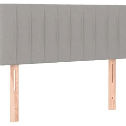vidaXL sengegavl 80x5x78/88 cm stof lysegrå