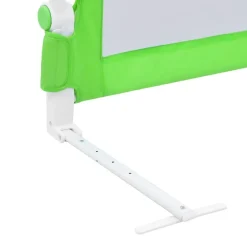 vidaXL sengegelænder til barneseng 120 x 42 cm polyester grøn