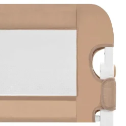 vidaXL sengegelænder til barneseng 102 x 42 cm polyester gråbrun