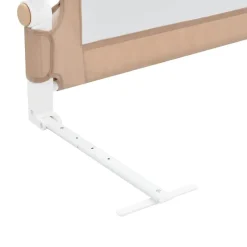 vidaXL sengegelænder til barneseng 102 x 42 cm polyester gråbrun