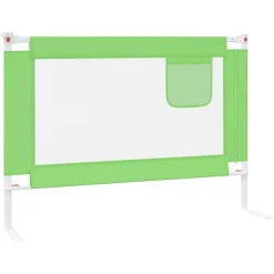 vidaXL sengehest til børneseng 90x25 cm stof grøn