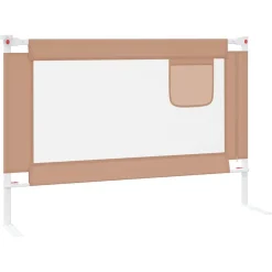 vidaXL sengehest 100x25 cm stof gråbrun