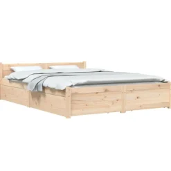 vidaXL sengeramme med skuffer 135x190 cm dobbelt