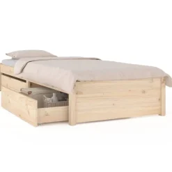 vidaXL sengeramme med skuffer 75x190 cm Small Single