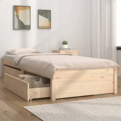 vidaXL sengeramme med skuffer 75x190 cm Small Single