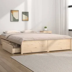 vidaXL sengeramme med skuffer 140x190 cm