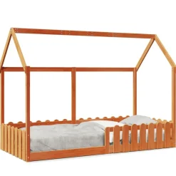 vidaXL sengeramme til husseng 90x200 cm massivt fyrretræ gyldenbrun