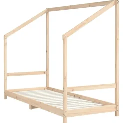 vidaXL sengeramme til juniorseng 80x200 cm massivt fyrretræ