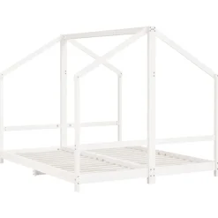 vidaXL sengeramme til juniorseng 2x(80x200) cm massivt fyrretræ hvid