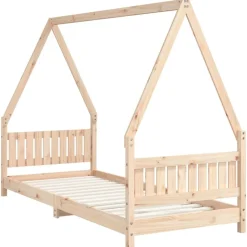 vidaXL sengeramme til juniorseng 80x200 cm massivt fyrretræ