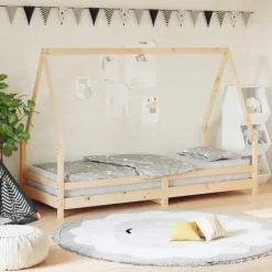vidaXL sengeramme til juniorseng 80x200 cm massivt fyrretræ