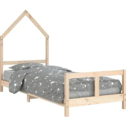vidaXL sengeramme til juniorseng 80x200 cm massivt fyrretræ