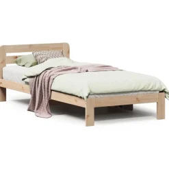 vidaXL sengeramme uden madras 90x200 cm massivt fyrretræ