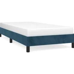 vidaXL Sengeramme uden madras Mørkeblå 80x200 cm Fløjl