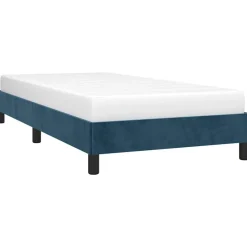 vidaXL Sengeramme uden madras Mørkeblå 80x200 cm Fløjl