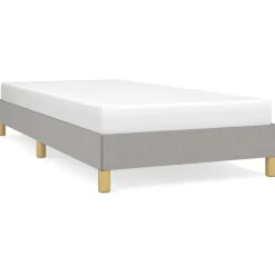 vidaXL Sengeramme uden madras Lysegrå 80x200 cm Stof