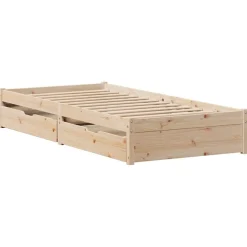 vidaXL sengeramme uden madras 75x190 cm massivt fyrretræ