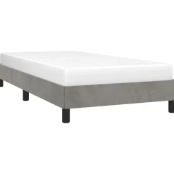 vidaXL Sengeramme uden madras Lysegrå 80x200 cm Fløjl