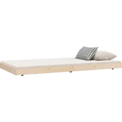 vidaXL sengeramme uden madras 100x200 cm massivt fyrretræ
