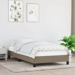 vidaXL sengeramme uden madras 80x200 cm stof gråbrun