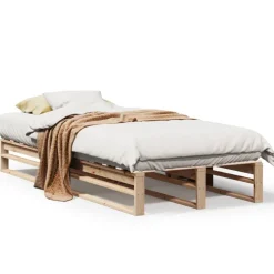 vidaXL sengeramme uden madras 90x200 cm massivt fyrretræ