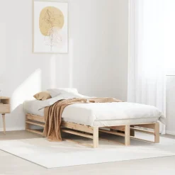 vidaXL sengeramme uden madras 90x200 cm massivt fyrretræ