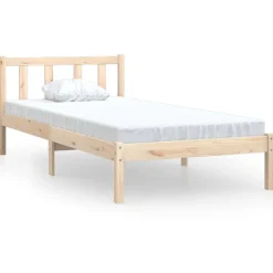vidaXL sengeramme 75x190 cm massivt fyrretræ
