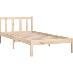 vidaXL sengeramme 75x190 cm massivt fyrretræ