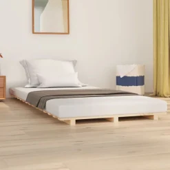vidaXL sengeramme 100x200 cm massivt fyrretræ