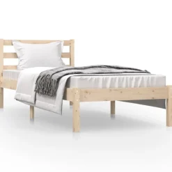 vidaXL sengeramme 75x190 cm massivt fyrretræ