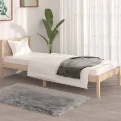 vidaXL sengeramme 75x190 cm massivt fyrretræ