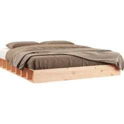 vidaXL sengeramme 200x200 cm massivt træ