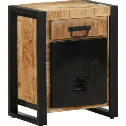 vidaXL sengeskab 40x30x50 cm massivt ru mangotræ