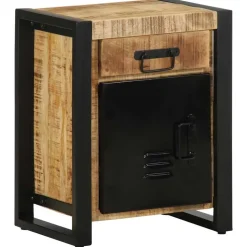 vidaXL sengeskab 40x30x50 cm massivt ru mangotræ