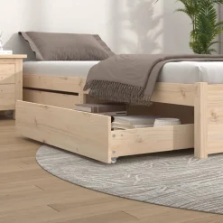 vidaXL sengeskuffer 2 stk. massivt fyrretræ