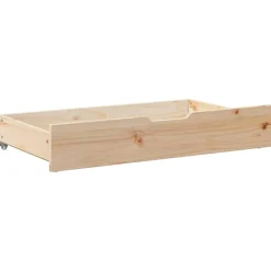 vidaXL sengeskuffer med hjul 2 stk. 95x55x17 cm massivt fyrretræ