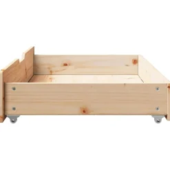 vidaXL sengeskuffer med hjul 2 stk. 95x55x17 cm massivt fyrretræ