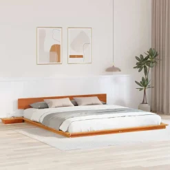 vidaXL Sengestel Brun 200 x 200 cm træ