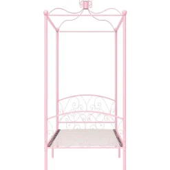 vidaXL sengestel til himmelseng 90 x 200 cm metal pink
