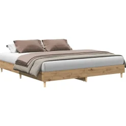 vidaXL sengestel uden madras 200x200 cm konstrueret træ kunsteg
