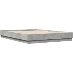 vidaXL sengestel 150x200 cm konstrueret træ betongrå