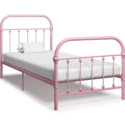 vidaXL sengestel 90x200 cm metal pink