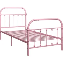 vidaXL sengestel 90x200 cm metal pink