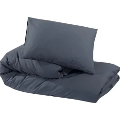 vidaXL sengetøj 140x200 cm bomuld antracitgrå